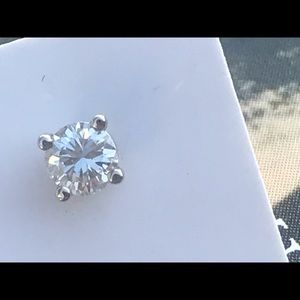 0.17 CT Diamond Stud Single Earring 14K  Gold 💎